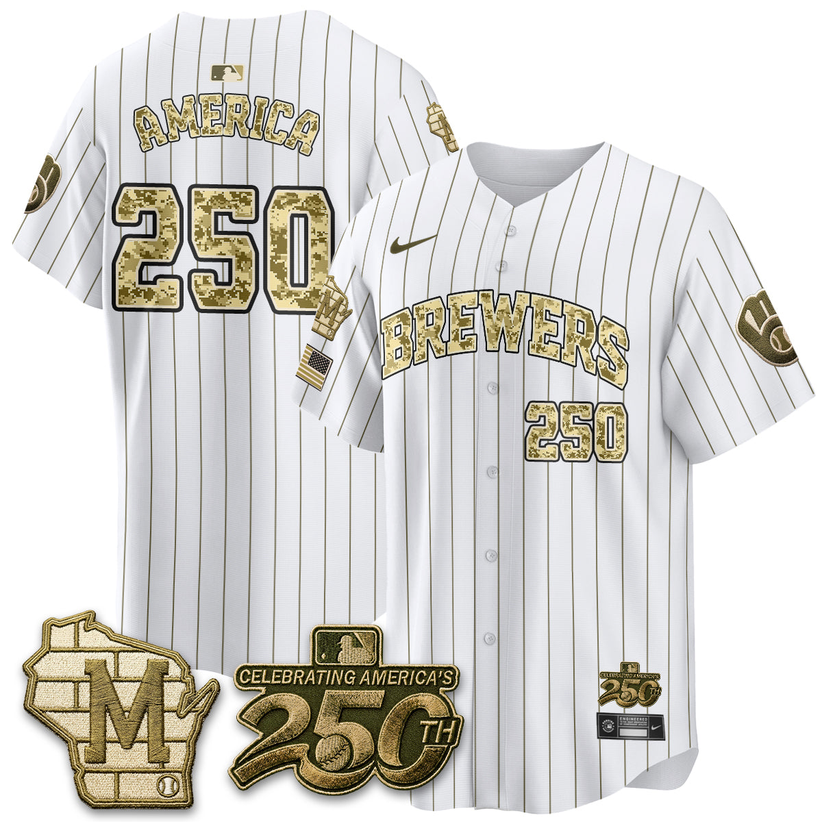 Milwaukee Brewers Armed Forces Day 2026 Vapor Limited Jersey - All Stitched