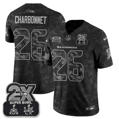 Seattle Seahawks 2026 Salute to Service Vapor Jersey - Stitched