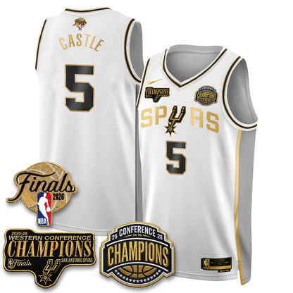 San Antonio Spurs 2026 NBA Western Conference Champions Vapor Special Edition Jersey - Stitched