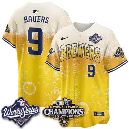 Milwaukee Brewers "Pitcher & Pint" WS26 & 2026 NL Champions Vapor Jersey - Stitched (V2)