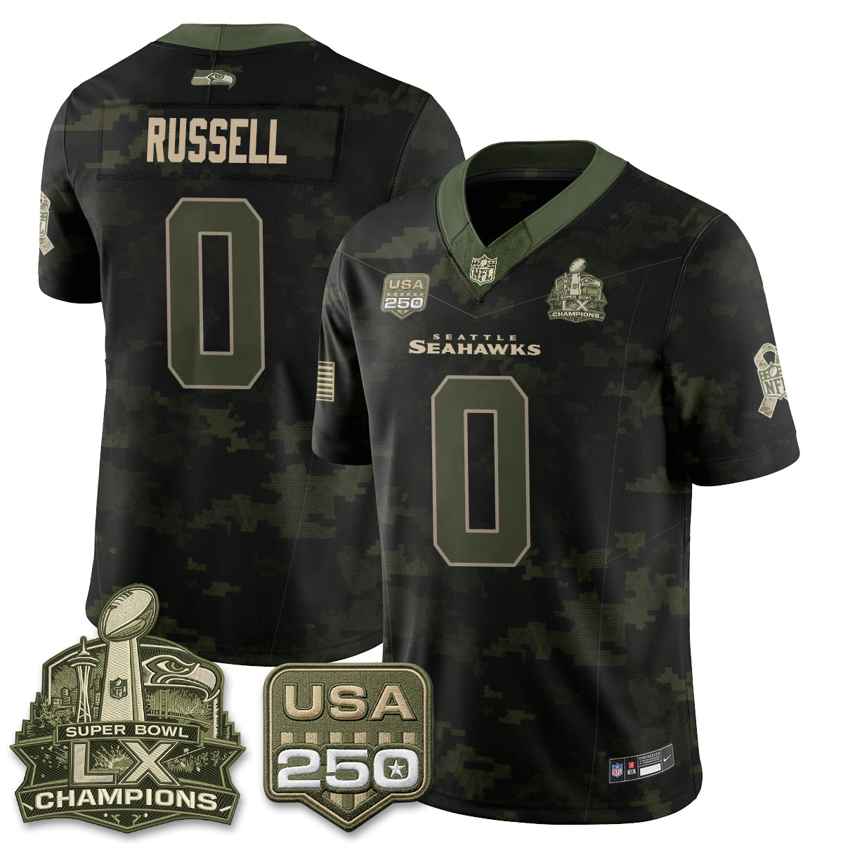 Seattle Seahawks 2026 Salute to Service Edition Vapor Jersey - Stitched-NQD