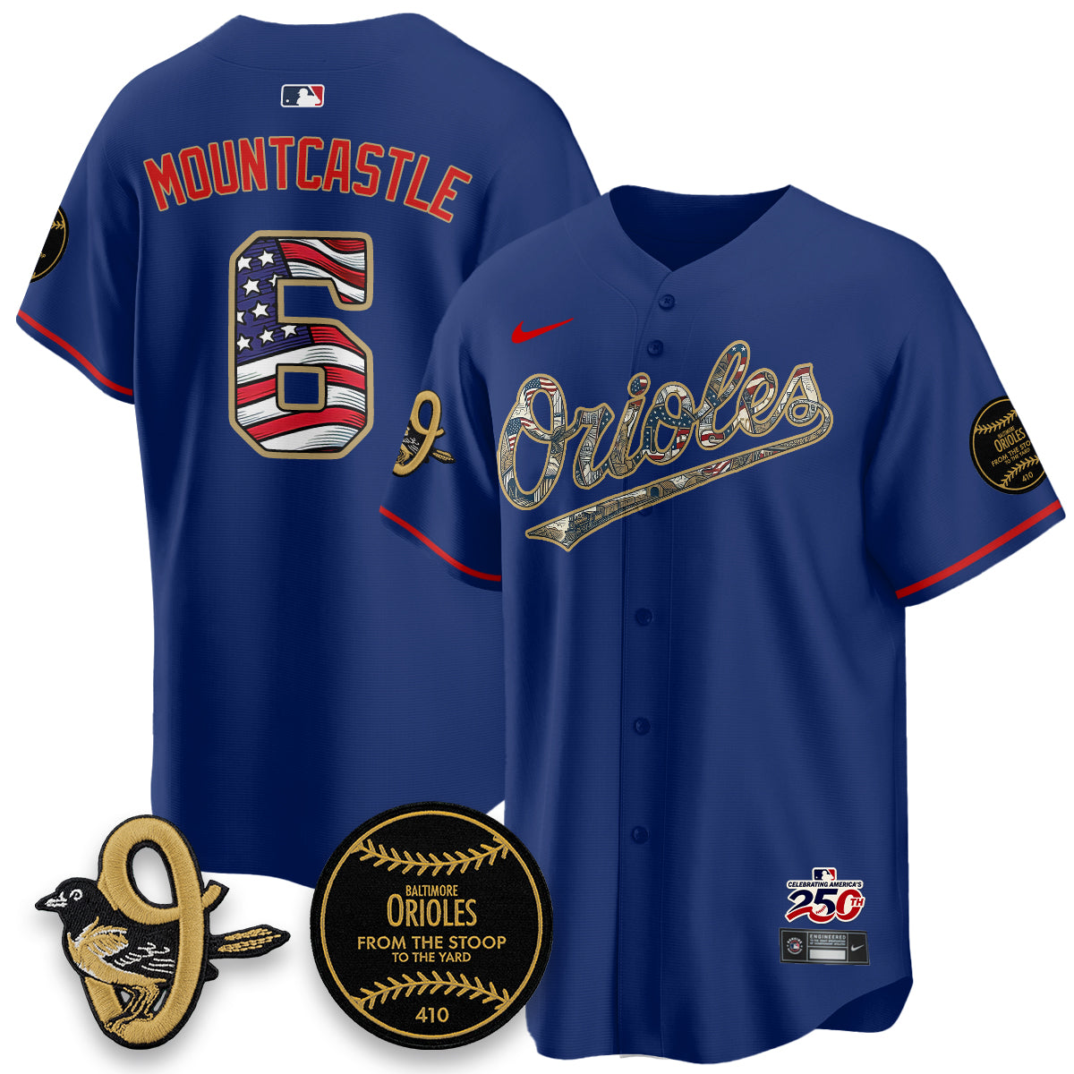 Baltimore Orioles 2026 Independence Day USA Vapor Limited Jersey - Stitched