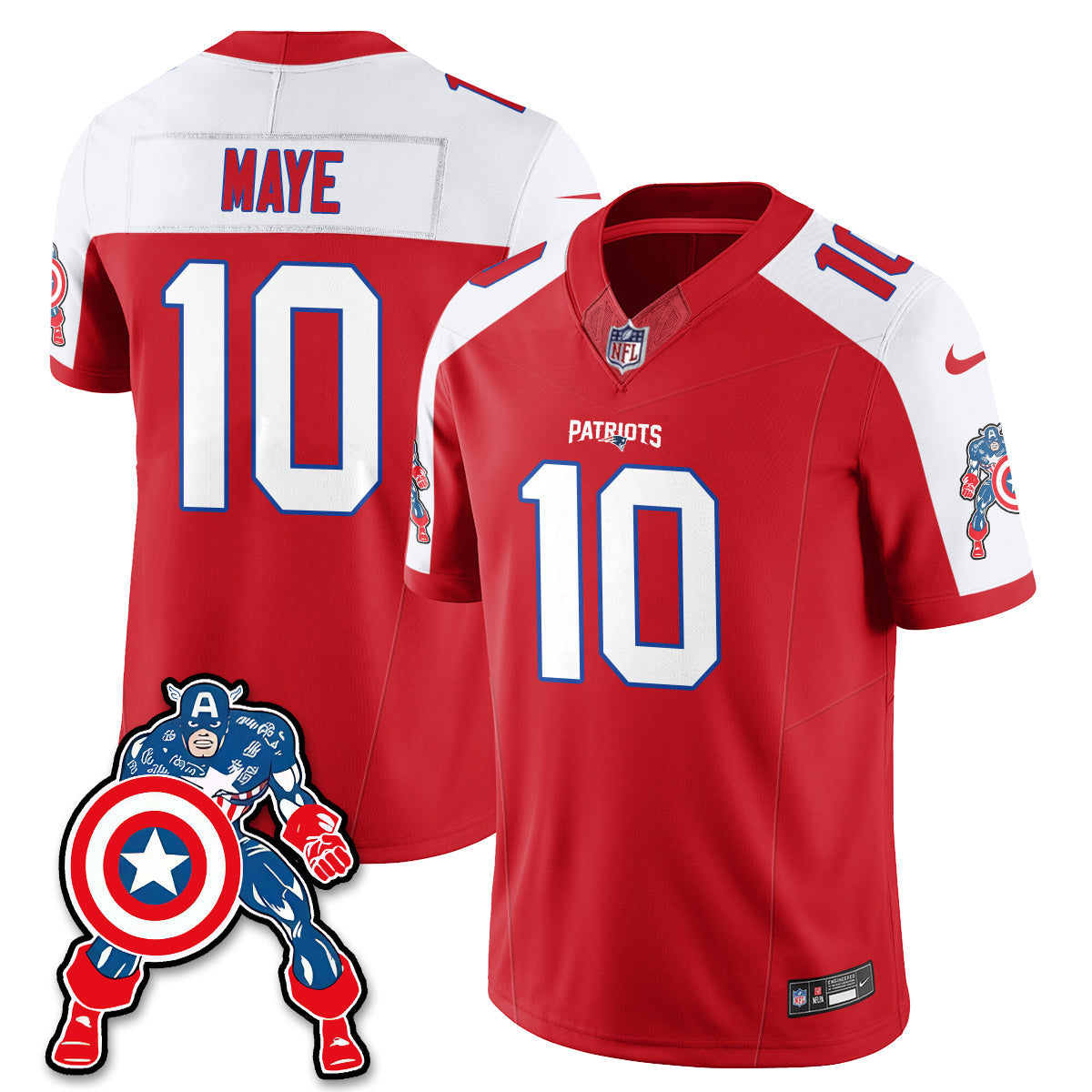 New England Patriots x Vibranium Shield Edition Vapor Jersey - Stitched
