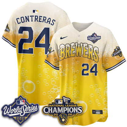 Milwaukee Brewers "Pitcher & Pint" WS26 & 2026 NL Champions Vapor Jersey - Stitched (V2)