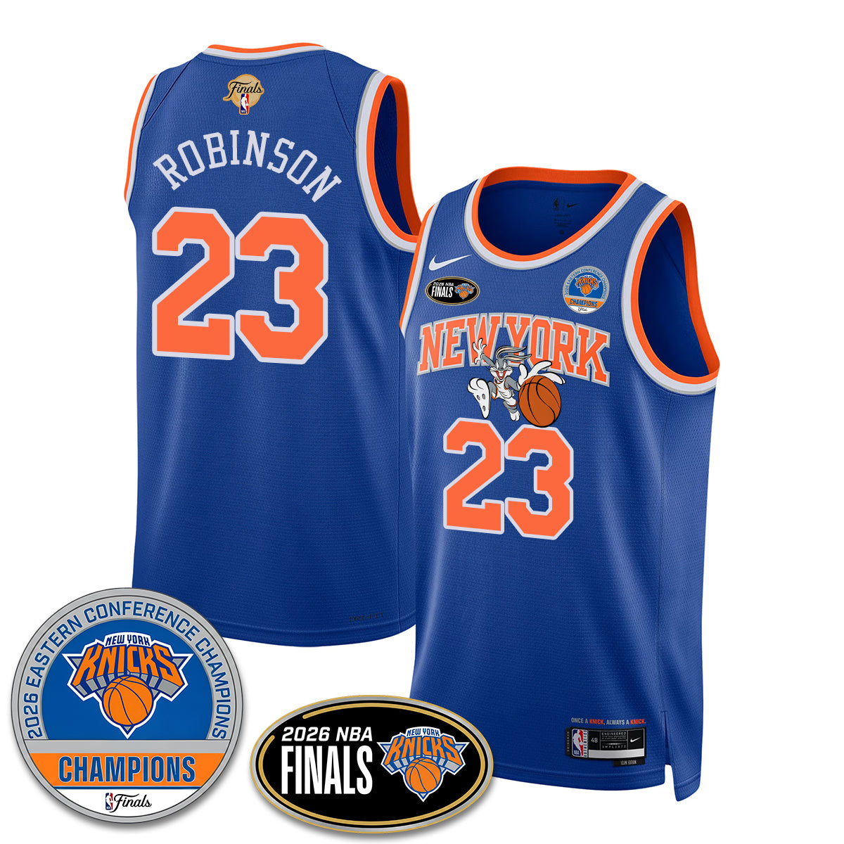 New York Knicks 2026 NBA Eastern Conference Champions x Bunny Vapor Jersey - Stitched