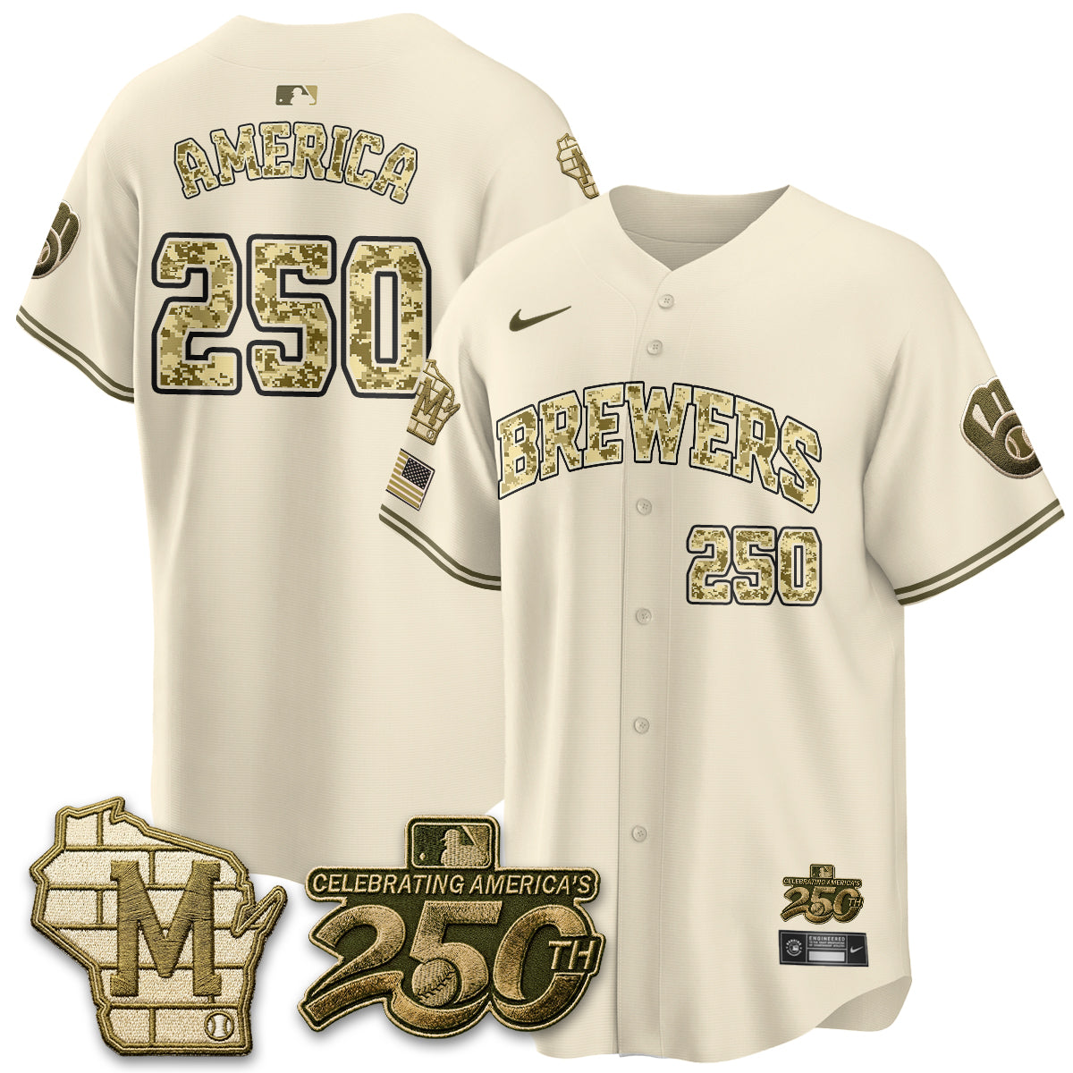 Milwaukee Brewers Armed Forces Day 2026 Vapor Limited Jersey - All Stitched