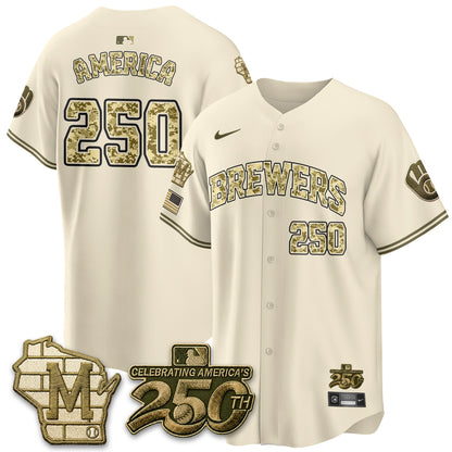 Milwaukee Brewers Armed Forces Day 2026 Vapor Limited Jersey - All Stitched