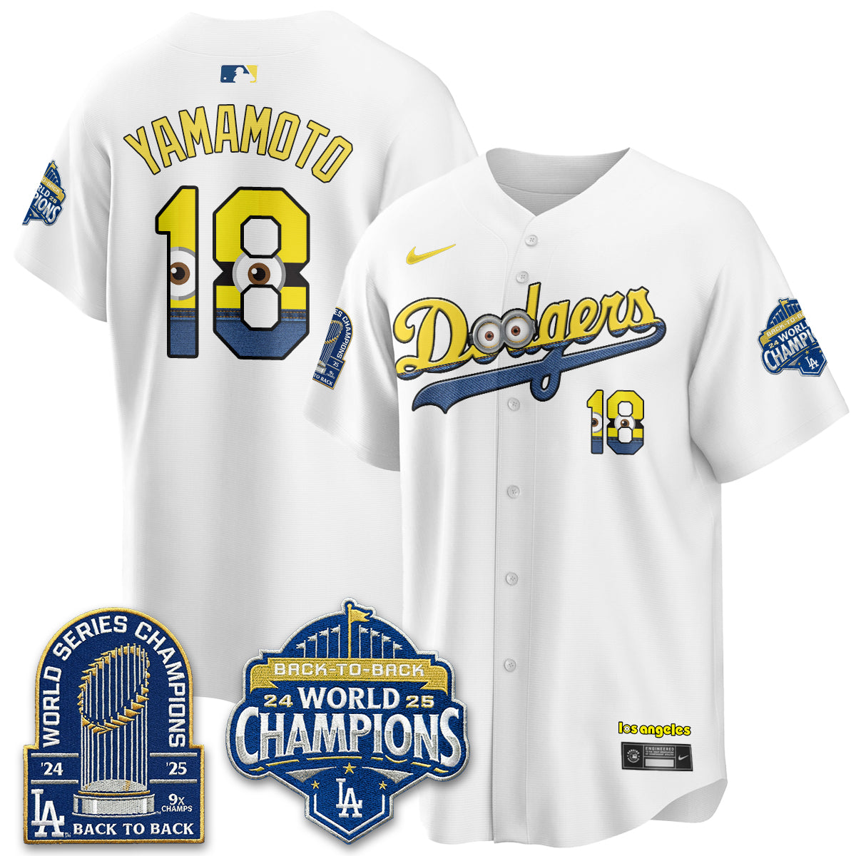 Los Angeles Dodgers x Yellow Capsules Vapor Jersey - Stitched