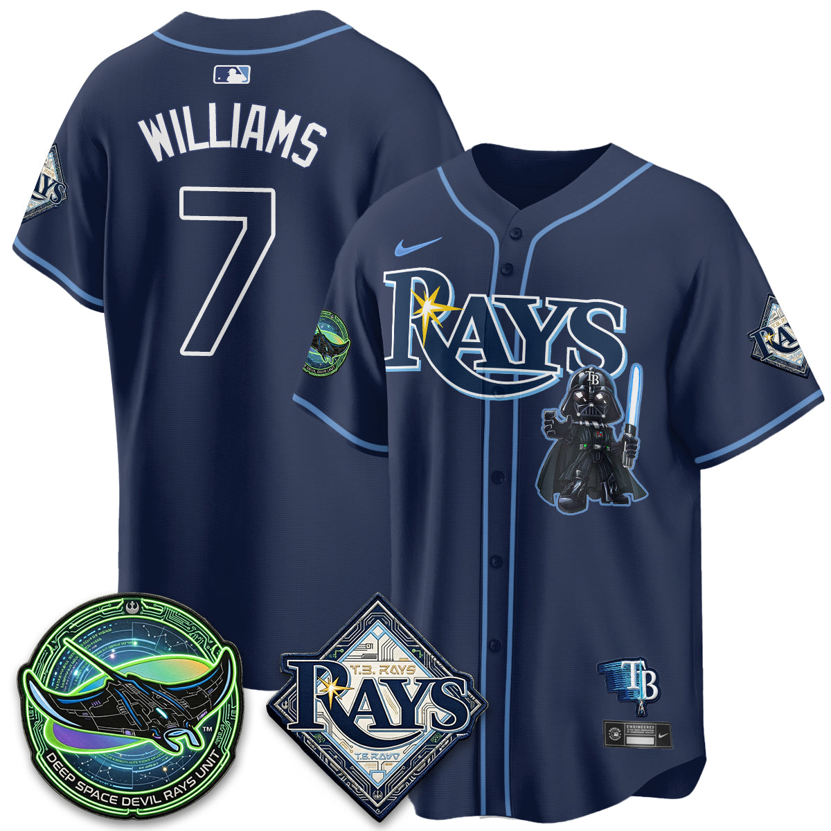 Tampa Bay Rays x SW Vapor Limited Jersey - Stitched