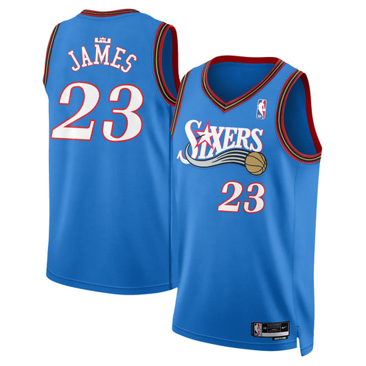 Philadelphia 76ers LeBron James #23 Throwback Vapor Jersey - Stitched