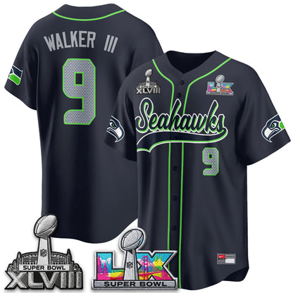 Seattle Seahawks S.Bowl Champs Baseball Vapor Jersey - Stitched