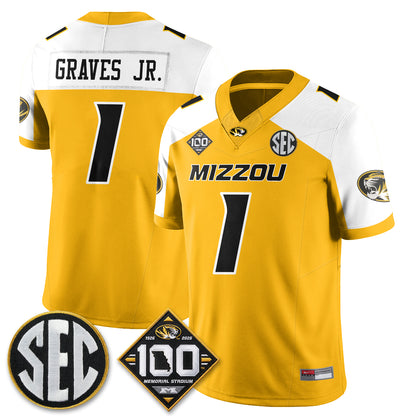 Missouri Tigers 100th Anniversary of Memorial Stadium Vapor Jersey - Stitched