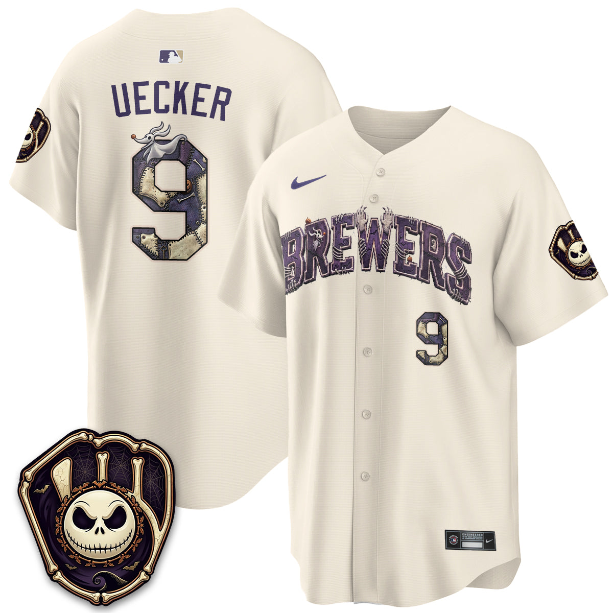 Milwaukee Brewers Nightmare Edition Vapor Jersey - Printed