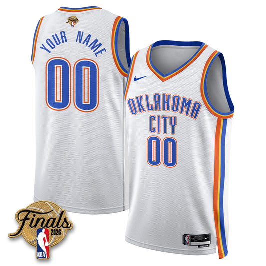 Oklahoma City Thunder 2026 NBA Western Conference Champions Vapor Custom Jersey V2- Stitched