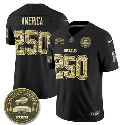 Buffalo Bills 2026 Salute to Service Edition Vapor Jersey V2- Stitched-NQD
