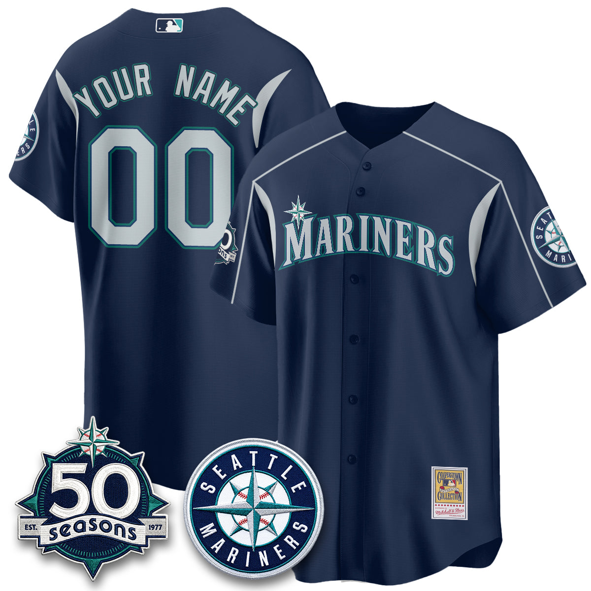 Seattle Mariners "Legacy Edition" Vapor Custom Jersey - Stitched