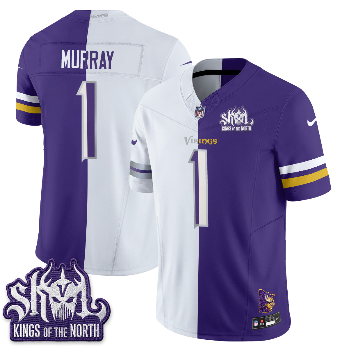 Minnesota Vikings Split Edition Vapor Jersey - Stitched