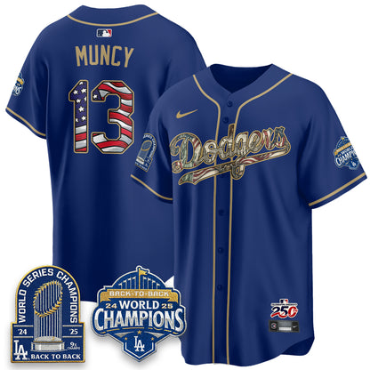 Los Angeles Dodgers 2026 Independence Day USA Vapor Limited Jersey - Stitched
