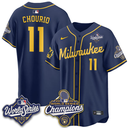 Milwaukee Brewers 2026 WS Champions Vapor Jersey - Stitched