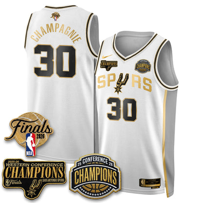 San Antonio Spurs 2026 NBA Western Conference Champions Vapor Special Edition Jersey - Stitched