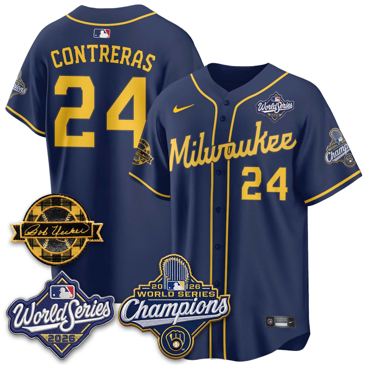 MIL 2026 WS Champions - Bob Patch Vapor Edition - Stitched-NQD (NAV9)