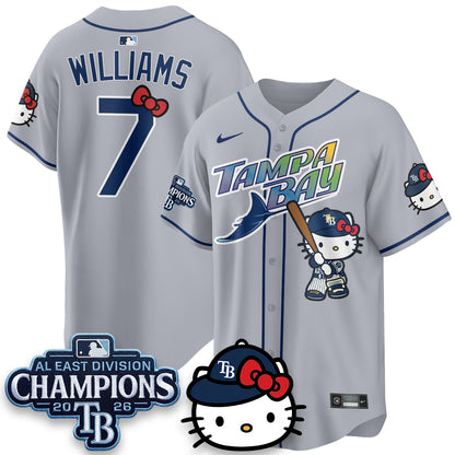 Tampa Bay Rays x Meow KT 2026 AL East Champs Vapor Jersey - Stitched-NQD