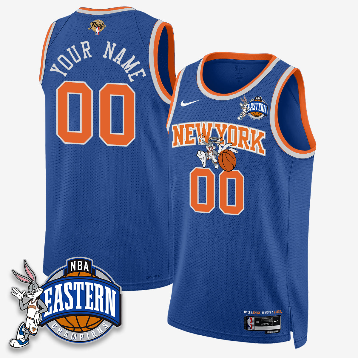 New York Knicks 2026 NBA Finals x Bunny Vapor Custom Jersey - Stitched