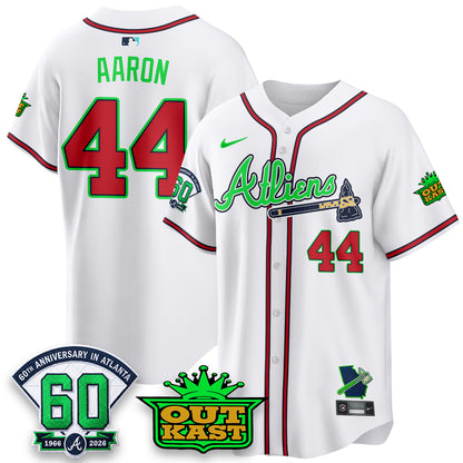 Atlanta Braves x Atliens Cool Base Galaxy Version Jersey - Stitched