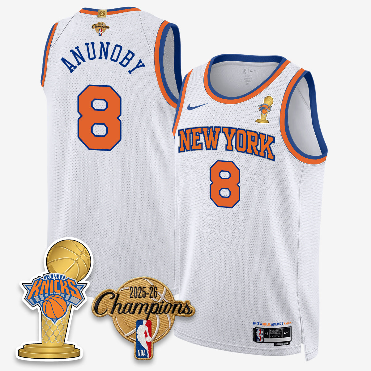 New York Knicks 2026 Basketball Champions Vapor Jersey - Stitched