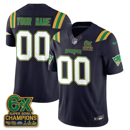 New England Patriots Irish Edition Vapor Custom Jersey - Stitched