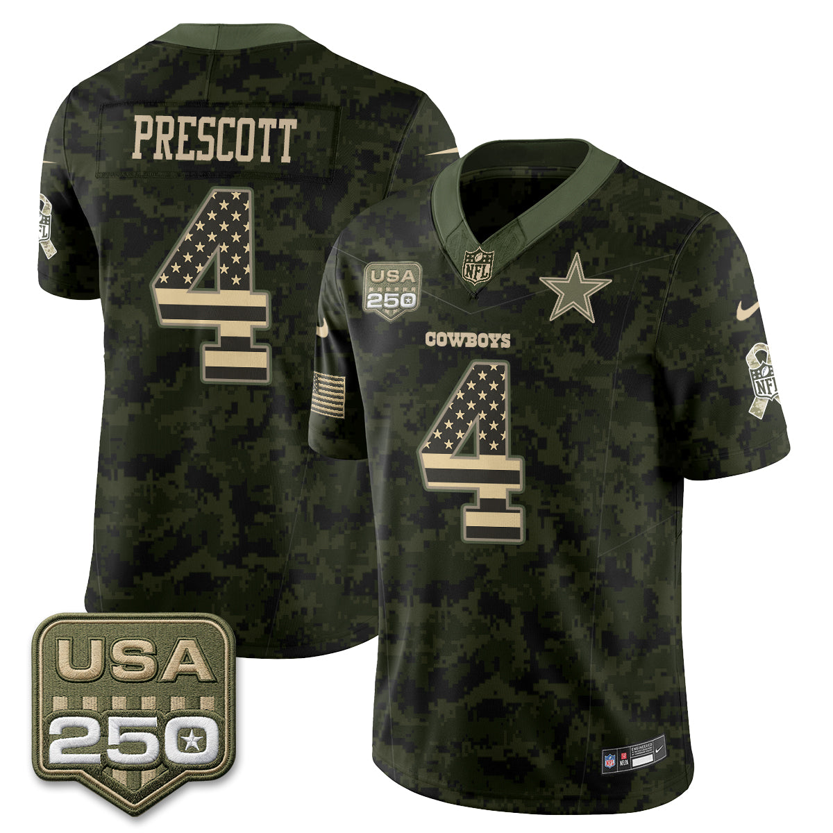 Dallas Cowboys 2026 Salute to Service Edition Vapor Jersey - Stitched