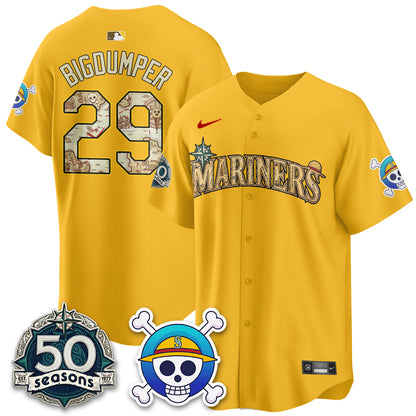Seattle Mariners OP Japanese Cartoon Vapor Limited Jersey - Printed