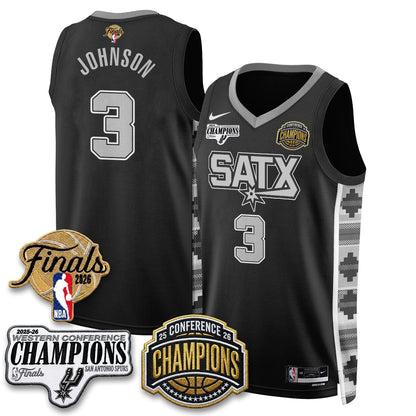 San Antonio Spurs 2026 NBA Western Conference Champions Vapor Jersey - Stitched