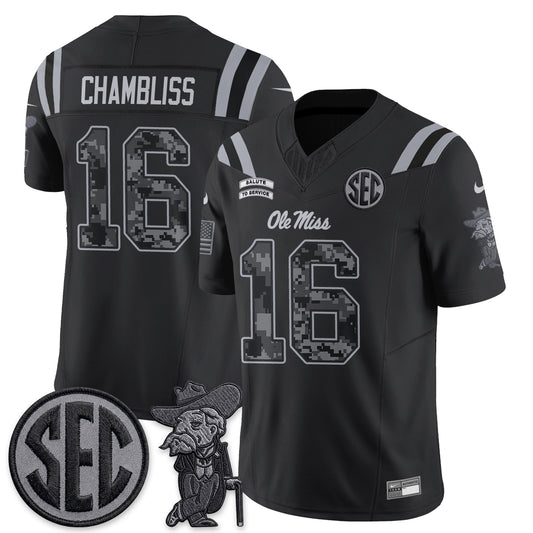 Ole Miss Rebels 2026 Salute to Service Vapor Jersey - Stitched-NQD