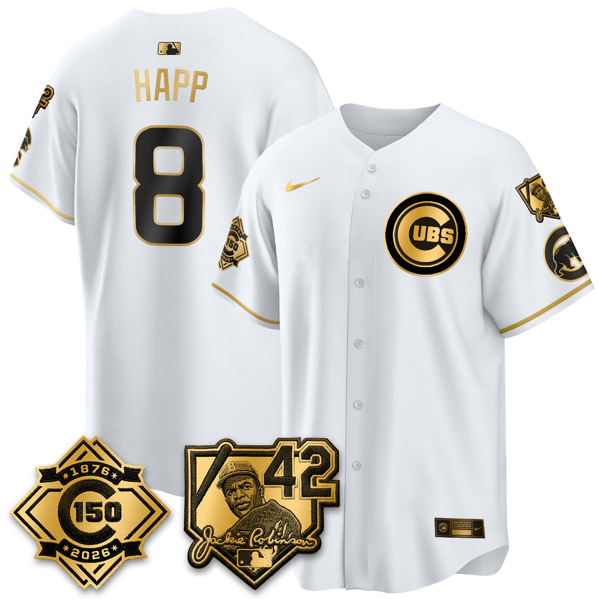 CHC 150th Anniversary & Jackie Robinson Day Patch Vapor Premier Limited Jersey - Stitched