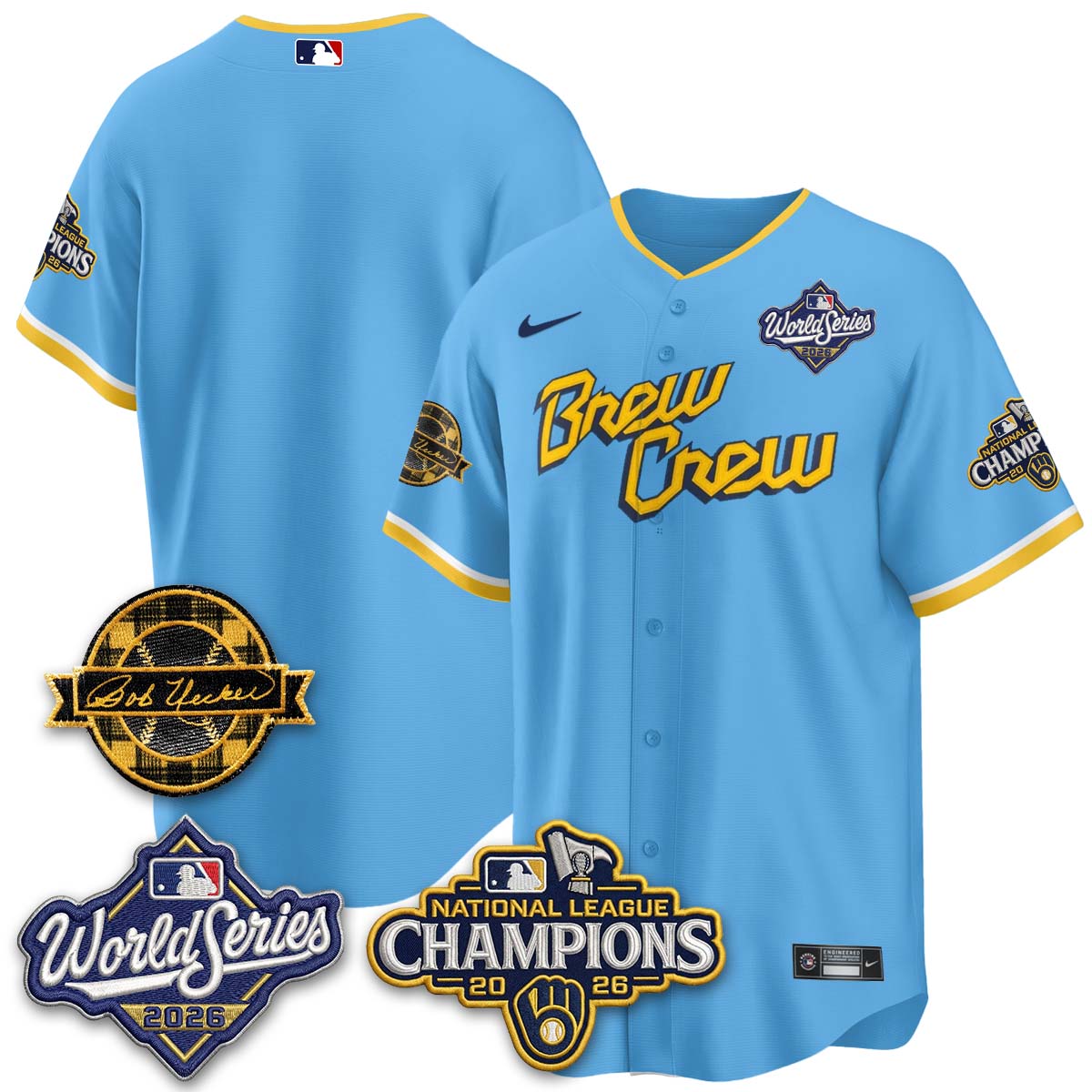 MIL 2026 NL Champions - Uecker Patch Vapor Jersey - Stitched -NQD (TT)
