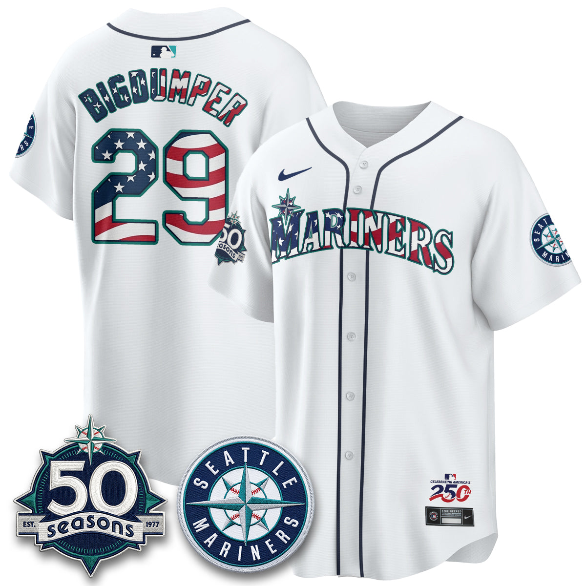Seattle Mariners Americana 2026 Vapor Limited Jersey - Stitched