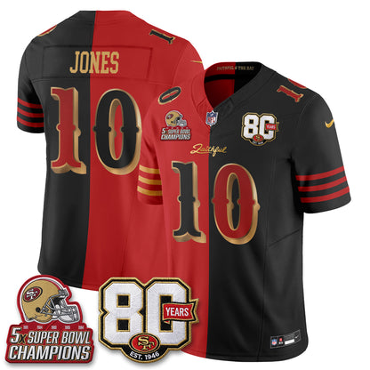 San Francisco 49ers Rivalries Split Edition Vapor Jersey - Stitched