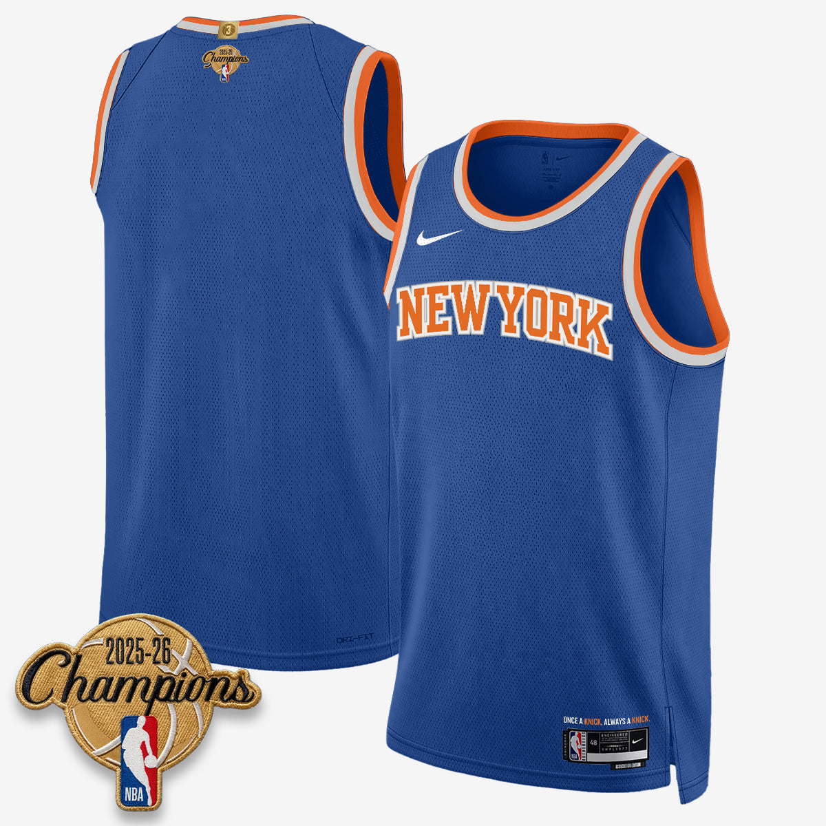New York Knicks 2026 Basketball Champions Vapor Jersey V2- Stitched