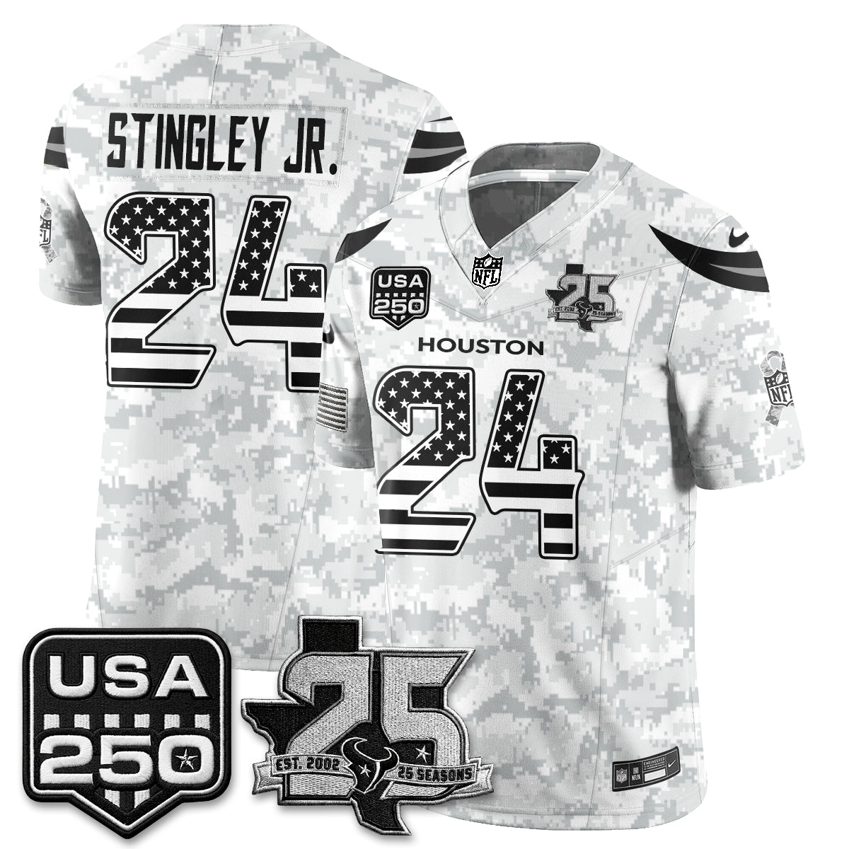 Houston Texans 2026 Salute to Service Edition Vapor Jersey - Stitched