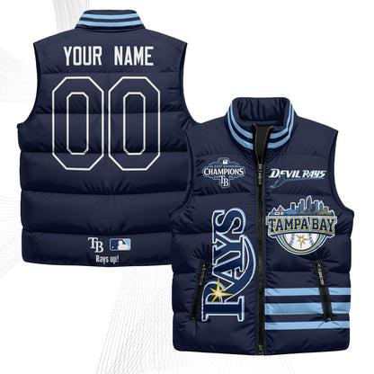 Tampa Bay Rays "Devil Rays" Custom Puffer Vest - Printed