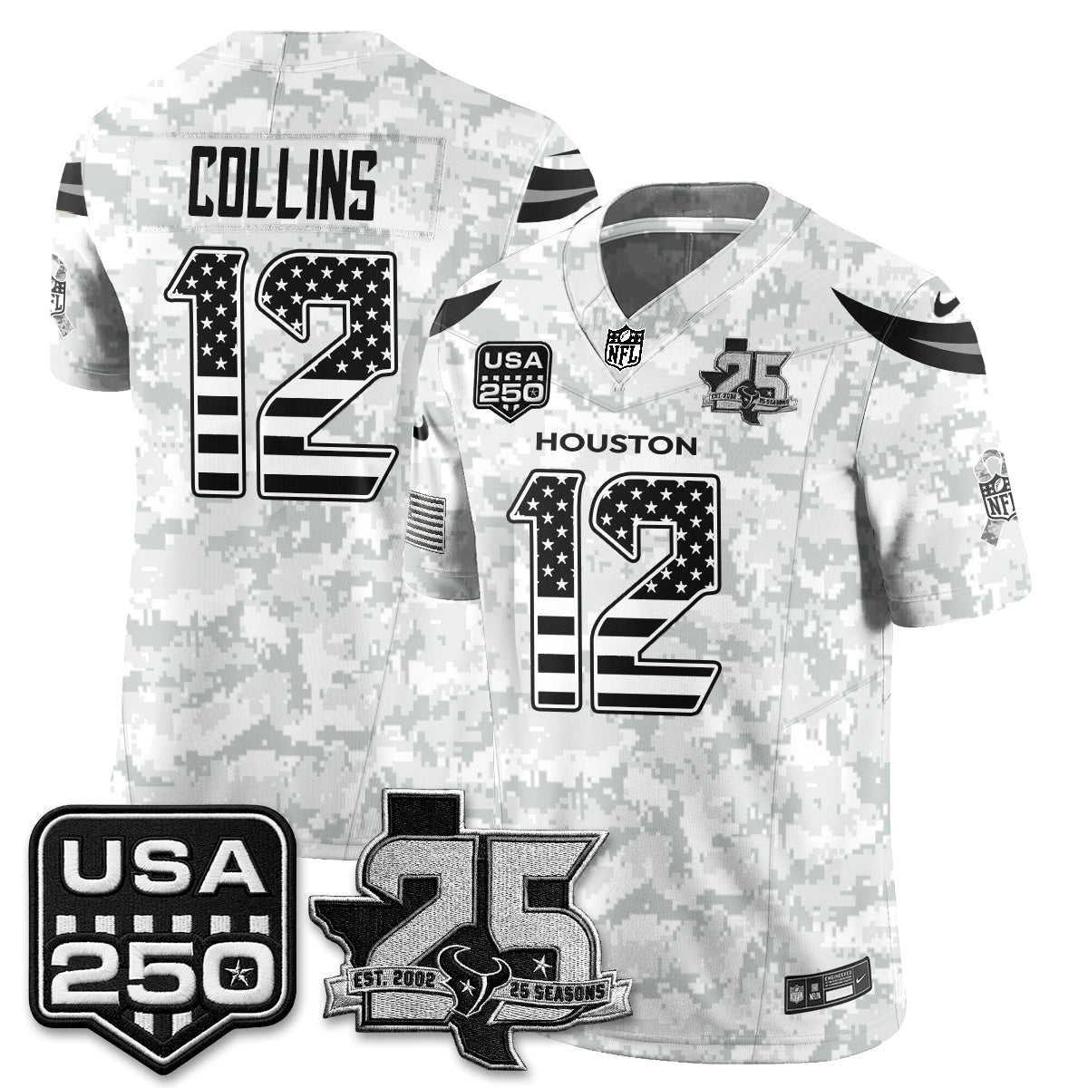 Houston Texans 2026 Salute to Service Edition Vapor Jersey - Stitched