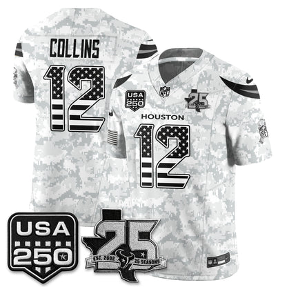 Houston Texans 2026 Salute to Service Edition Vapor Jersey - Stitched