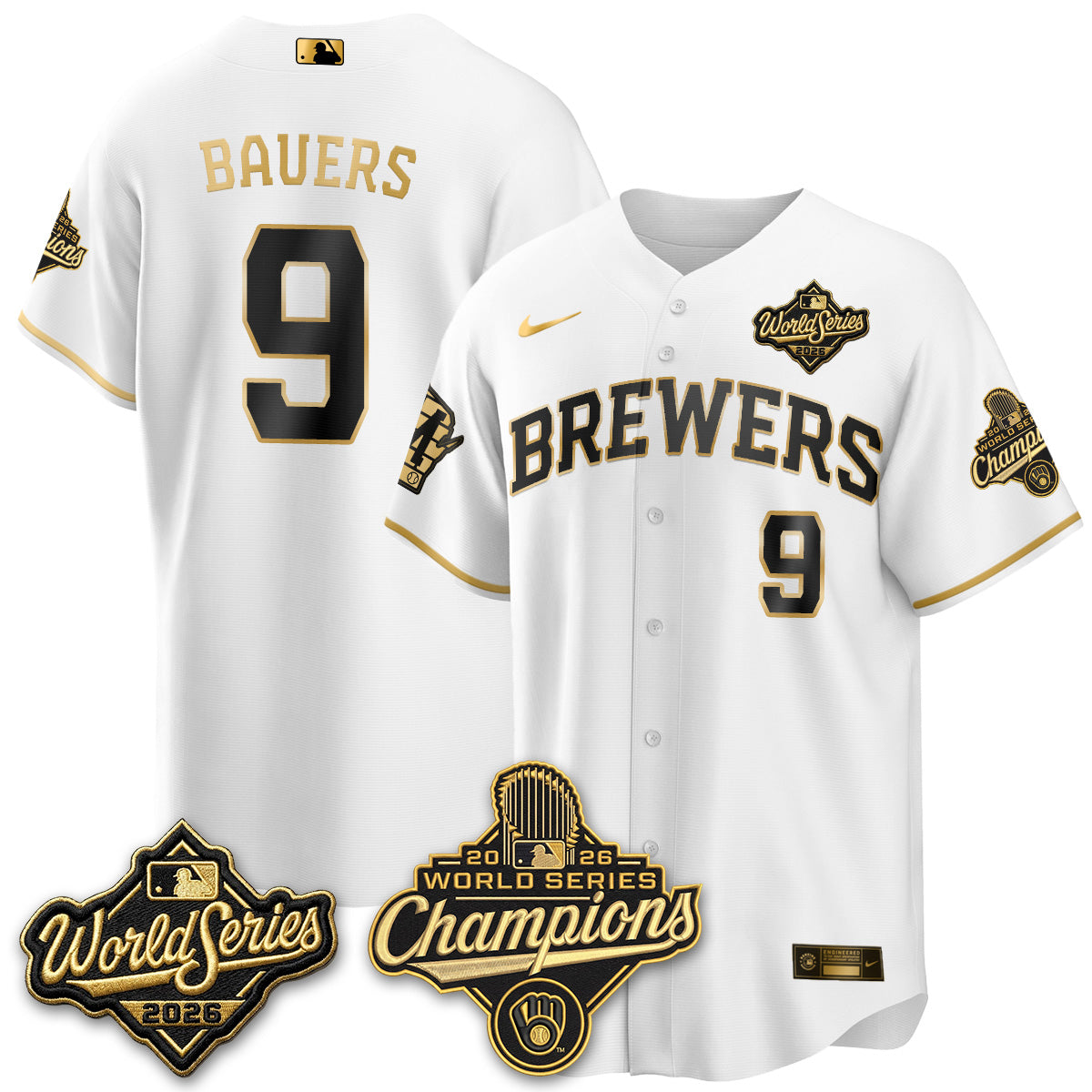 Milwaukee Brewers 2026 WS Champions Vapor Jersey - Stitched