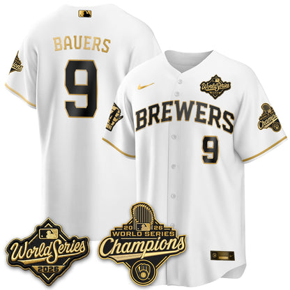 Milwaukee Brewers 2026 WS Champions Vapor Jersey - Stitched