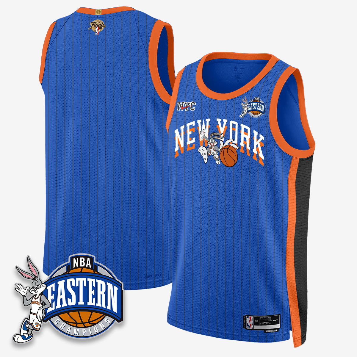 New York Knicks 2026 NBA Finals x Bunny Vapor Jersey - Stitched