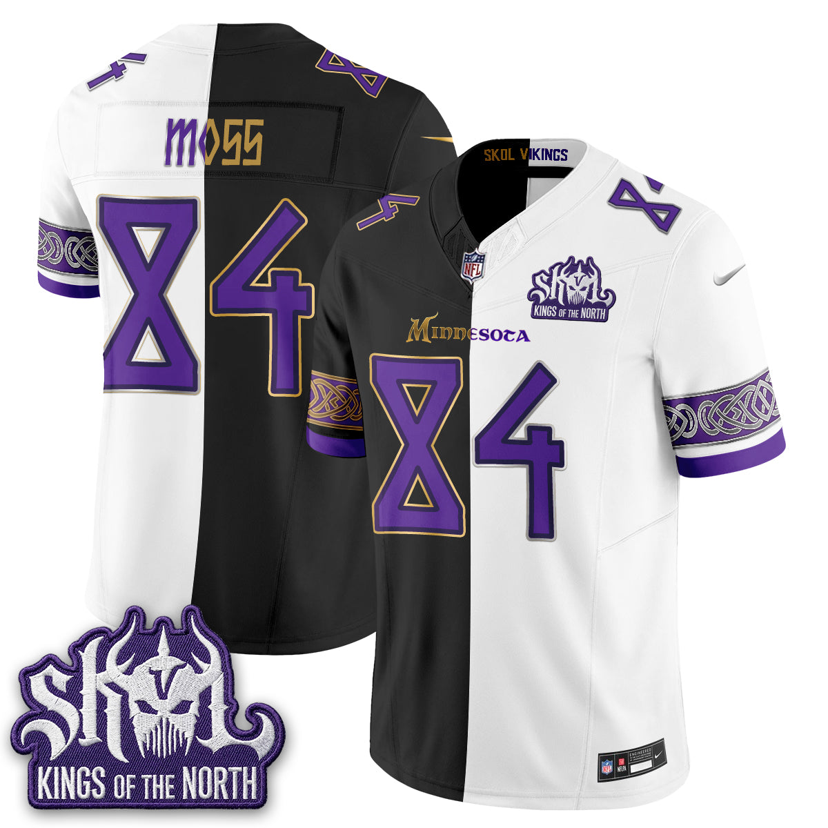 Minnesota Vikings Warrior Split Edition Vapor Jersey - Stitched-NQD
