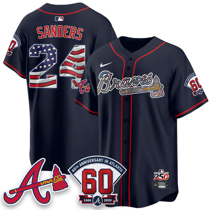 Atlanta Braves 2026 Independence Day USA Vapor Limited Jersey - Stitched