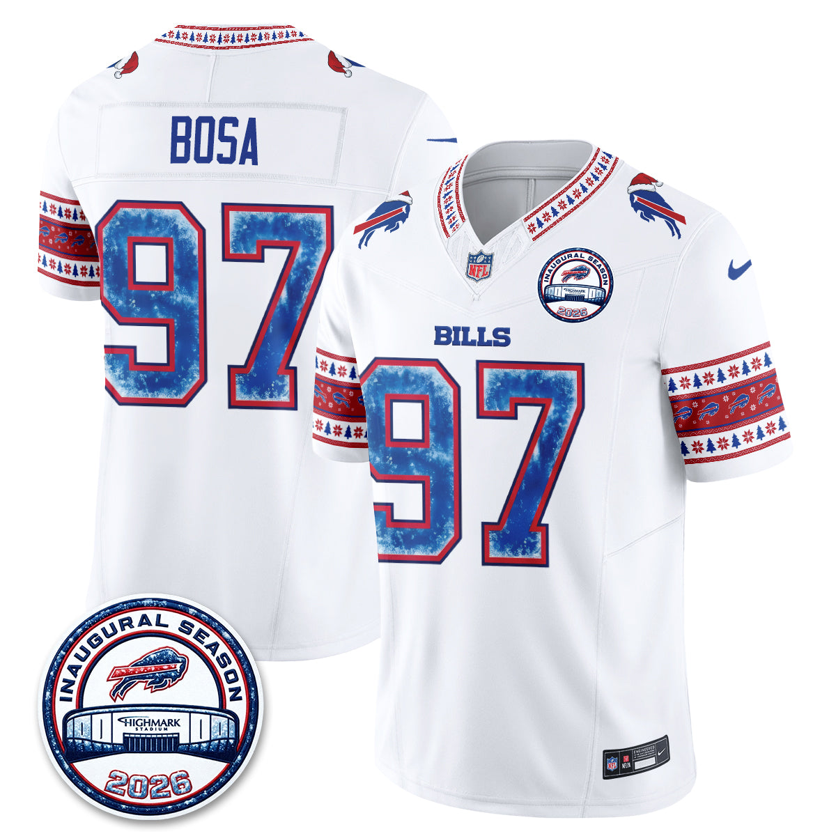 Buffalo Bills Xmas Edition Vapor Jersey - Stitched