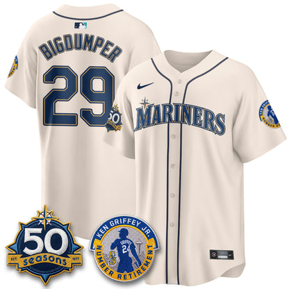 Seattle Mariners Ken Griffey Jr. Patch Vapor Premier Limited Jersey - All Stitched